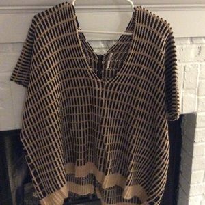 Black & tan FREE PEOPLE sweater